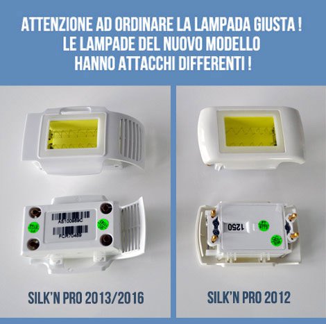 diffenza lampade silk'n pro 2012 2013 2014